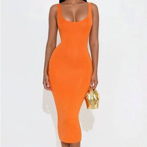 Your Needs Met Dress - Orange BNWT